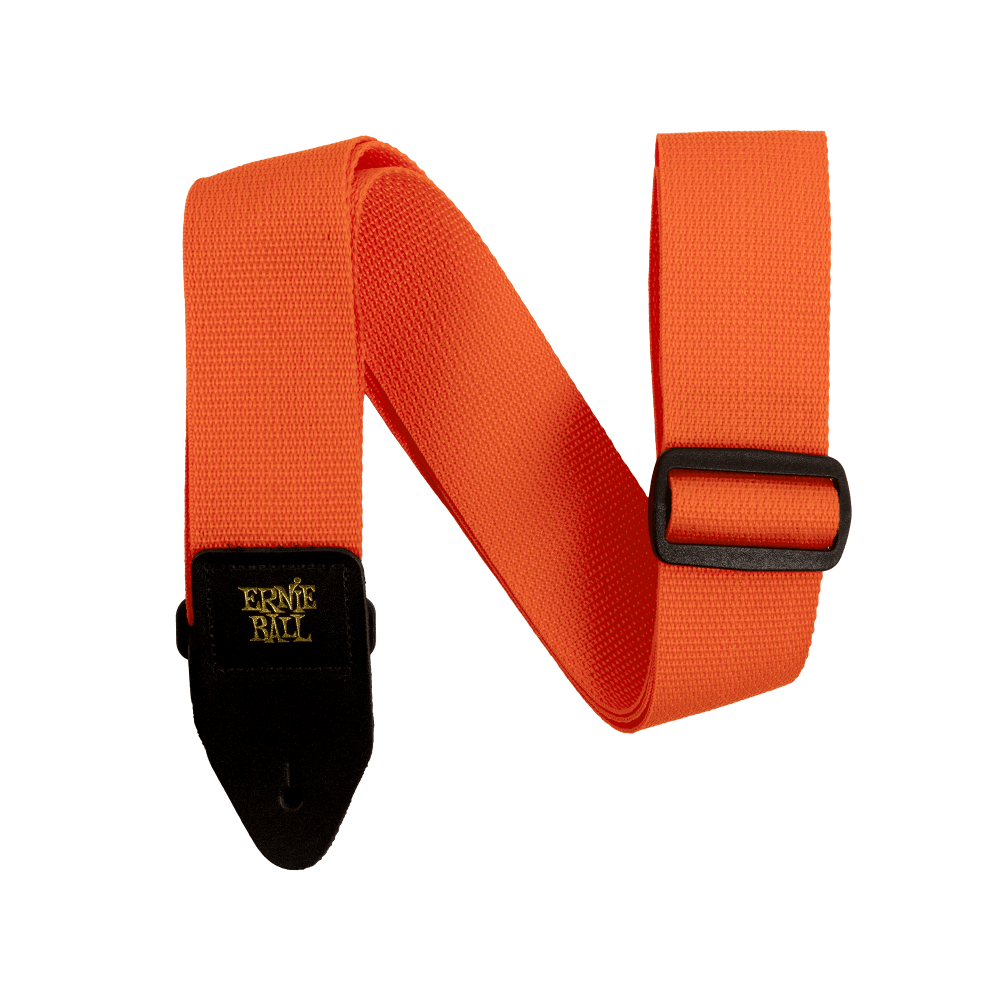 Ernie Ball 2-inch Polypro Strap - Orange and Black P05353