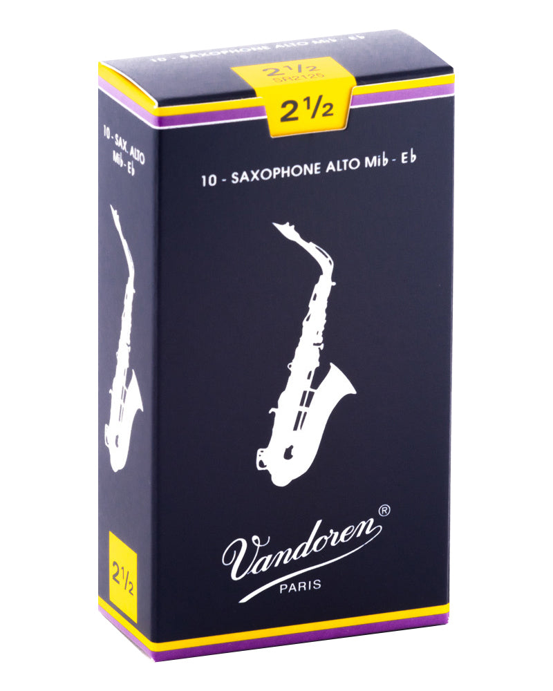 Vandoren SR2125 - Traditional Alto Saxophone Reeds - 2.5 (10-pack)