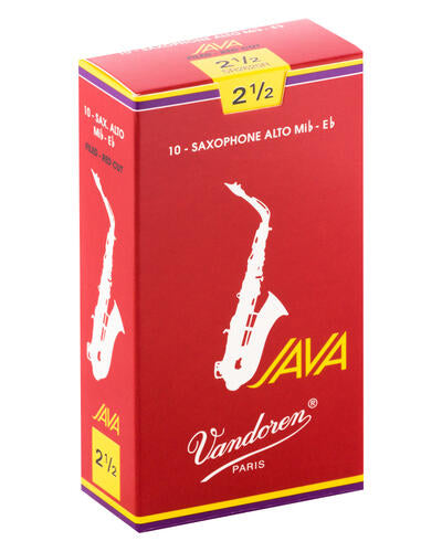 Vandoren SR2625R - JAVA RED Alto Saxophone Reeds - 2.5 (10-pack)