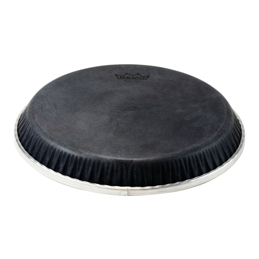 Remo Conga Drumhead (GB), Symmetry, 9.75" D1, Skyndeep, 'Black Calfskin' Graphic