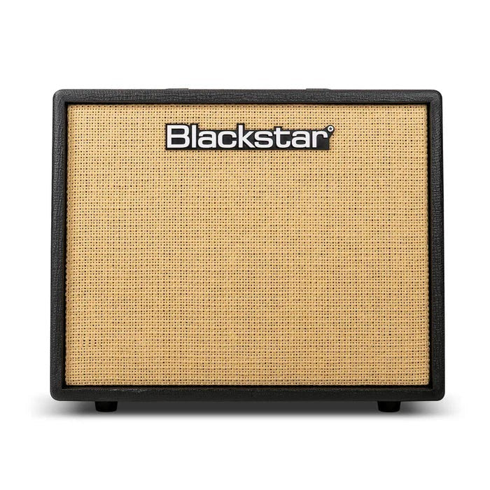AUDIOINCLINED Blackstar Debut 50R 50-watt combo guitar amplifier with black casing and tan woven speaker grille