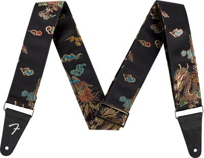 Fender Satin Dragon Strap, Black