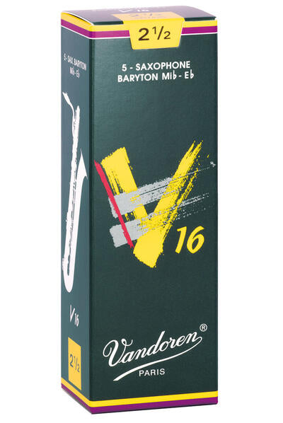 Vandoren SR7425 - V16 Baritone Saxophone Reeds - 2.5 (5-pack)