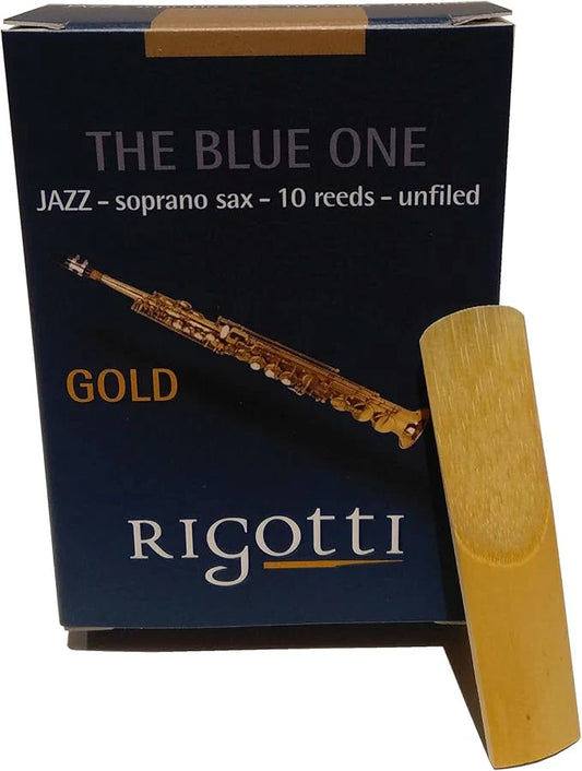 Rigotti RG.JSS Gold Jazz Soprano Saxophone Reeds - 2.5 Medium (10-pack)