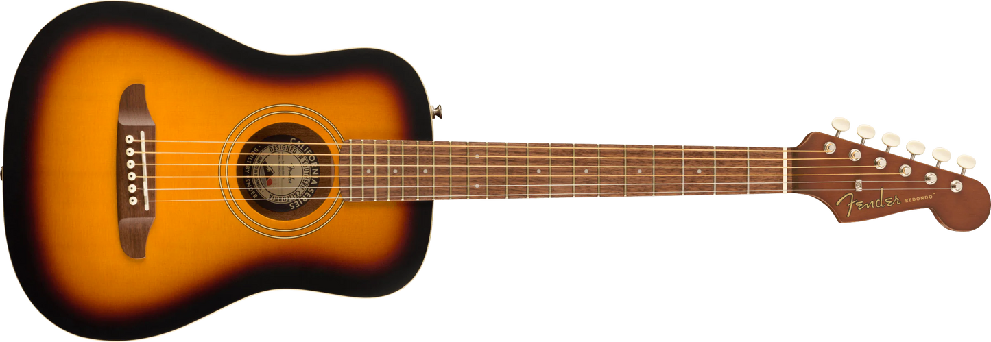 Fender California Standard Redondo Mini with Bag, Spruce Top, 3-Color Sunburst