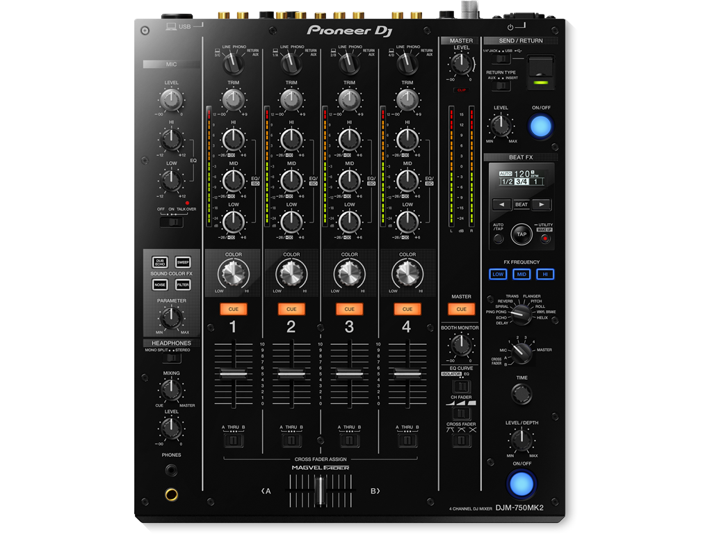 Mezclador de DJ Pioneer DJM-750MK2 de 4 canales