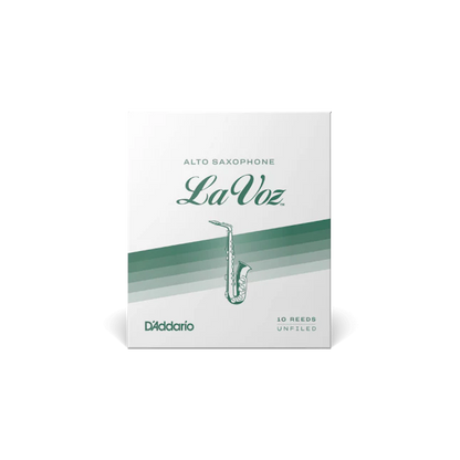 La Voz Alto Saxophone Reeds, Medium Hard, 10 Pack
