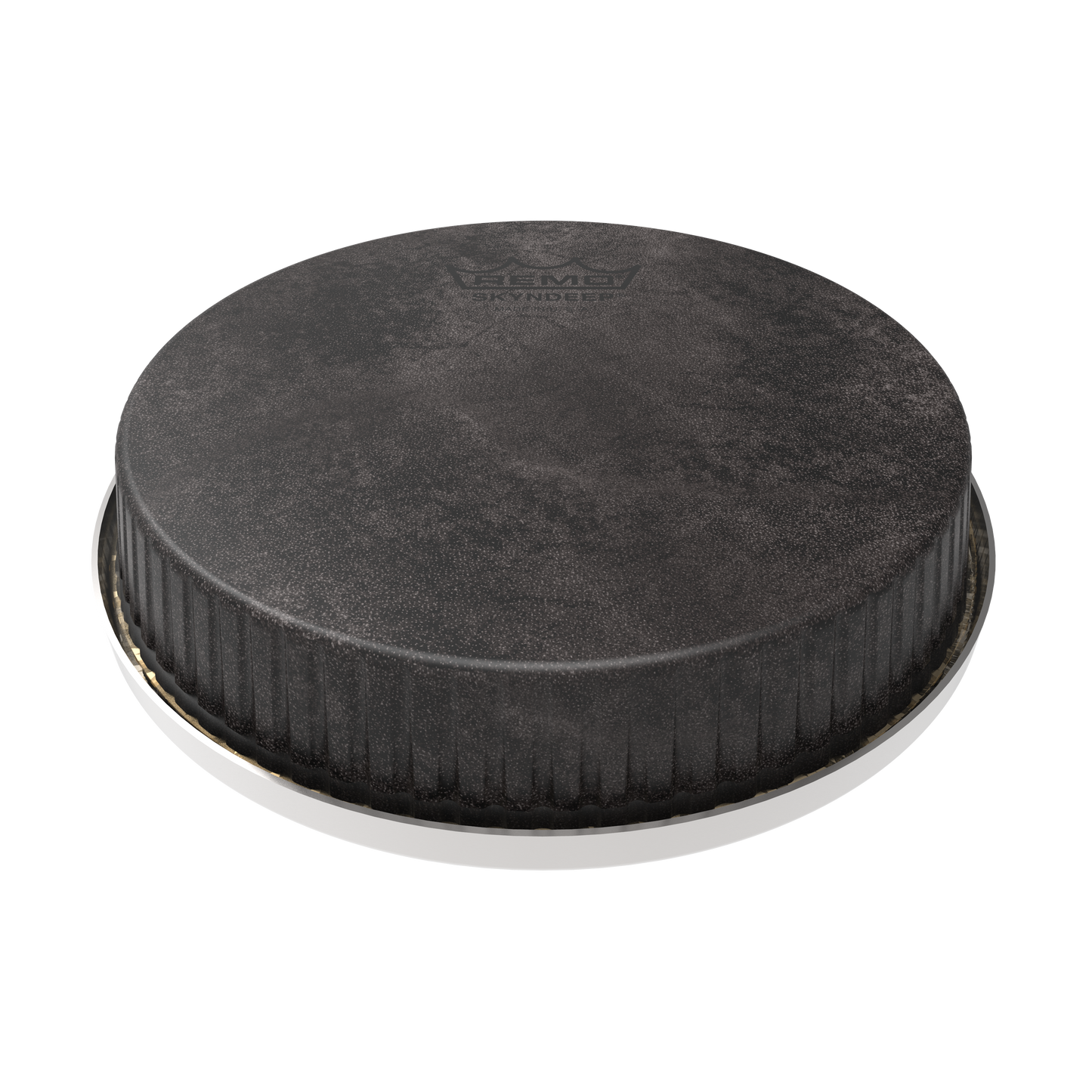 Remo Bongo Drumhead, R-Series, 7.15", Skyndeep, 'Black Calfskin' Graphic