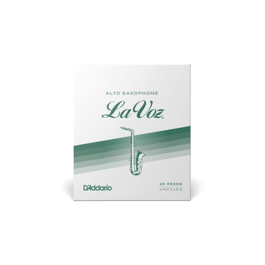La Voz Alto Saxophone Reeds, Strength Medium Hard, 10 Pack