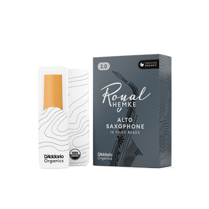 D'Addario Royal Hemke Organic Alto Saxophone Reeds, Strength 3.0, 10-pack