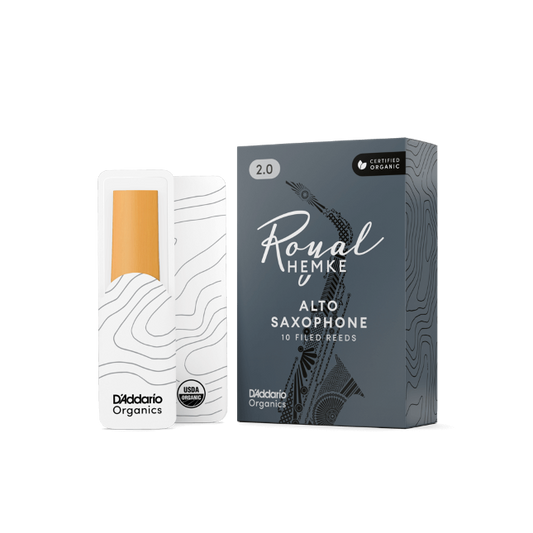 D'Addario Royal Hemke Organic Alto Saxophone Reeds, Strength 3.0, 10-pack