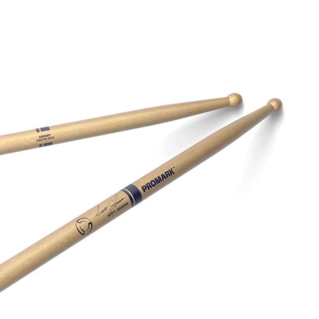 ProMark Scott Johnson Hickory Drumstick, Wood Tip