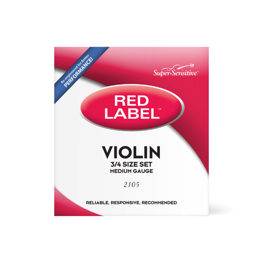 D'Addario Red Label Violin Set 3/4 Medium