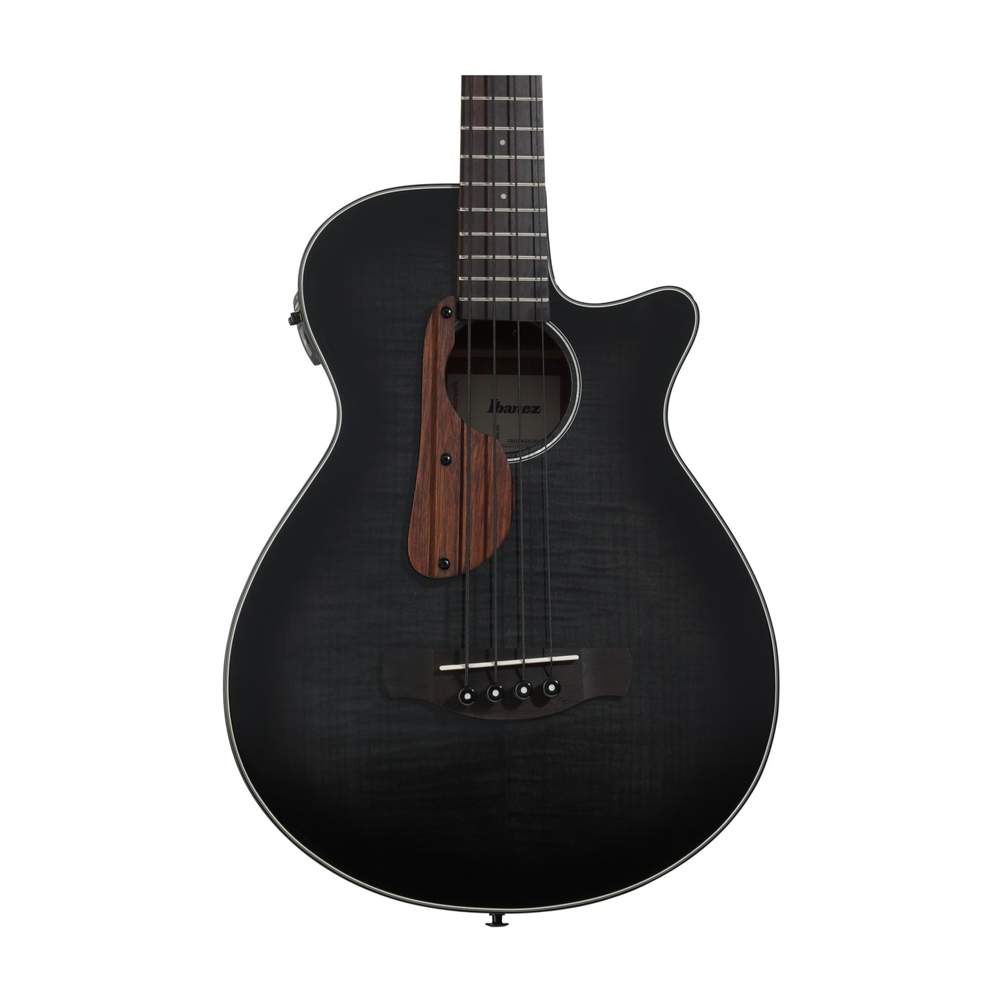 Ibanez AEGB25E Acoustic-Electric Bass Guitar - Transparent Black Burst High Gloss