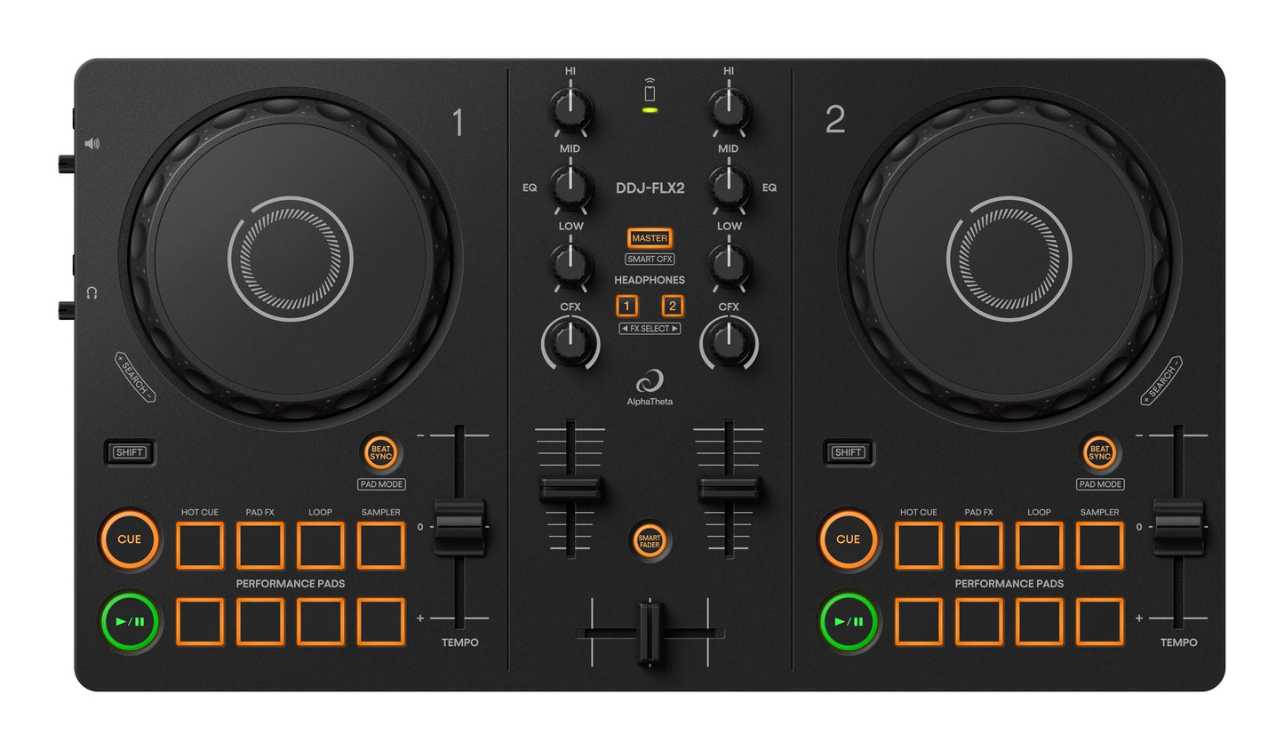 Controlador de DJ AlphaTheta DDJ-FLX2 de 2 decks