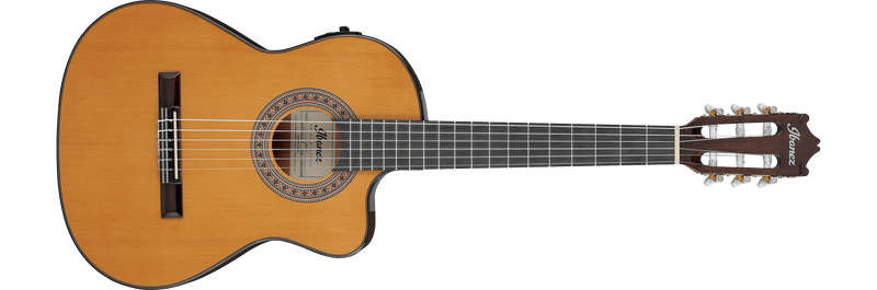 Guitarra electroacústica Ibanez GA5TCE3Q de cuerdas de nailon de 3/4, color natural