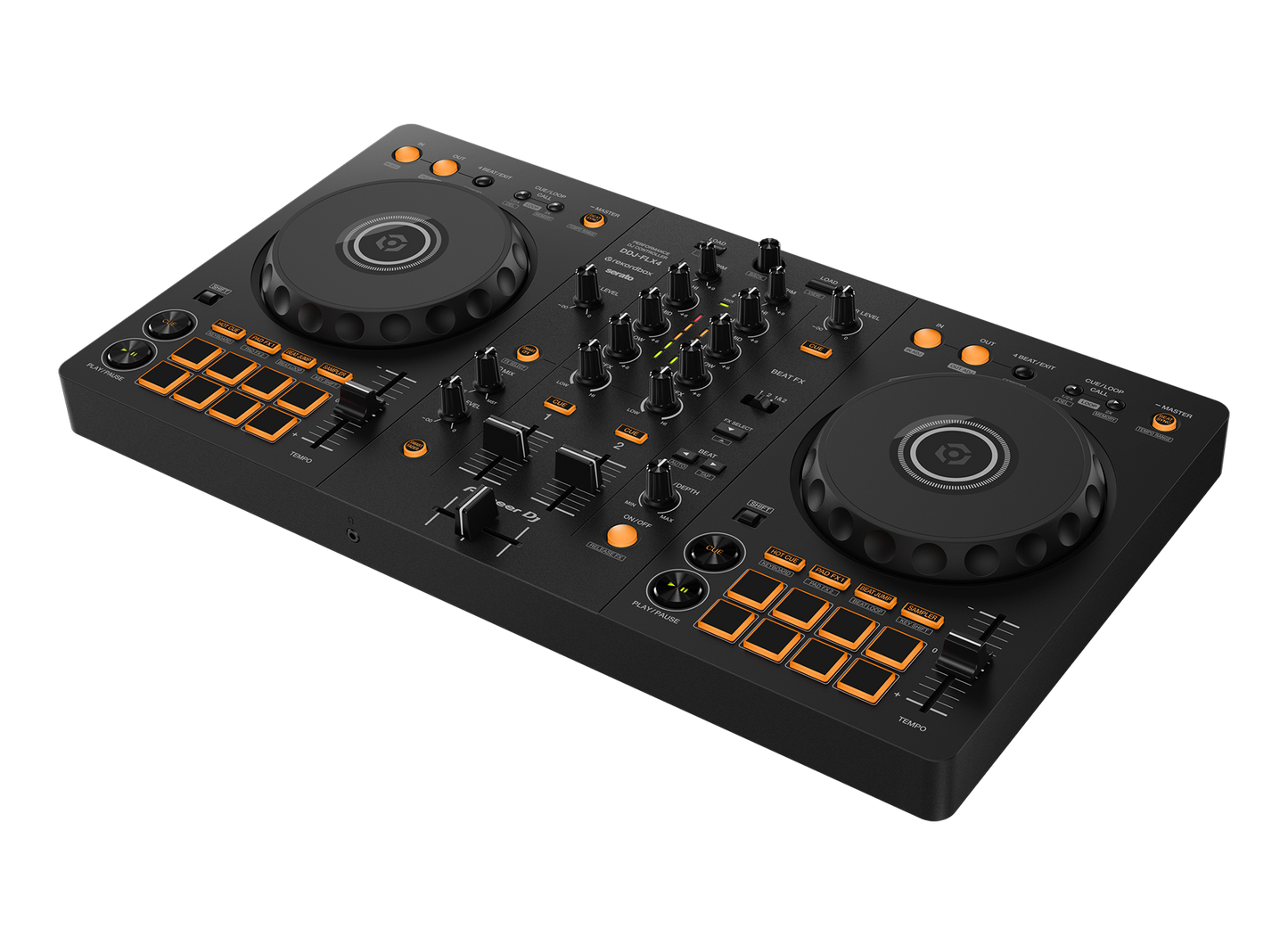 Controlador Pioneer DJ DDJ-FLX4 de 2 decks para Rekordbox y Serato DJ