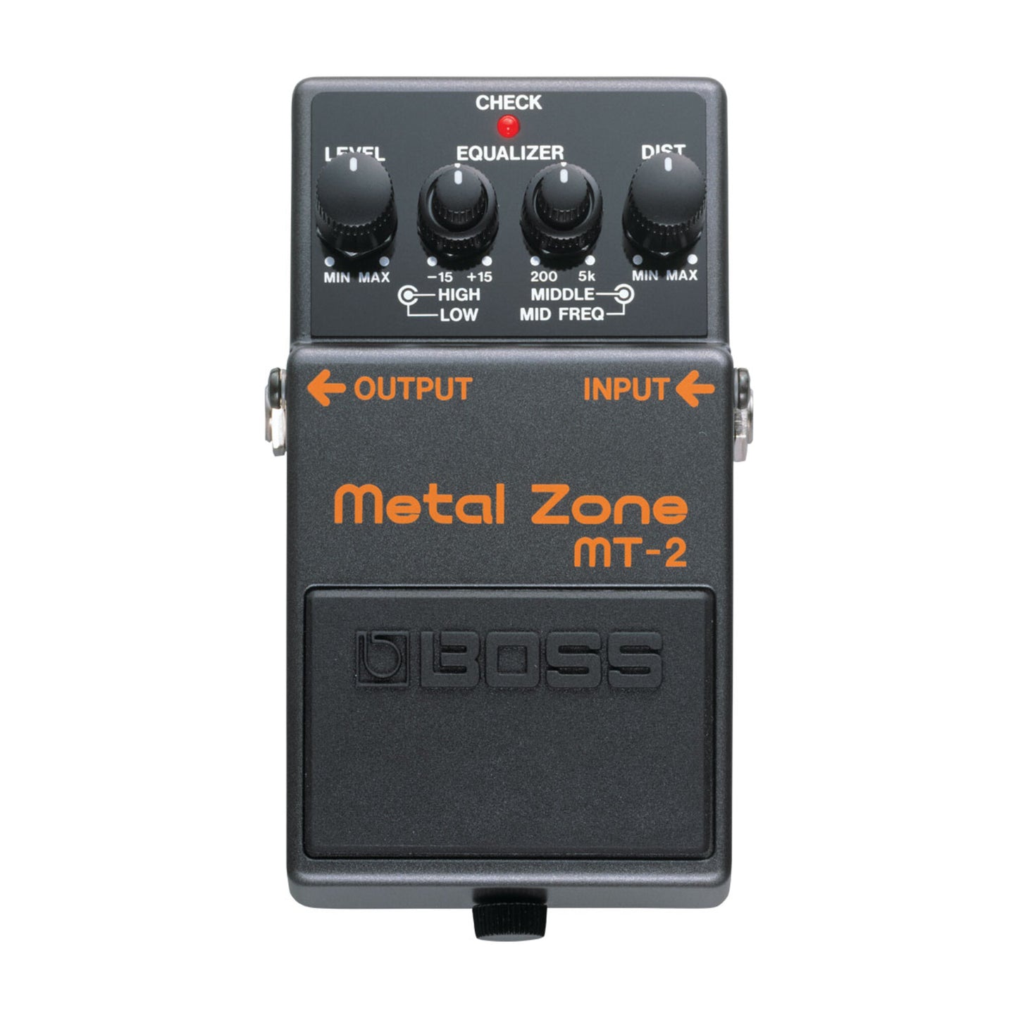 Boss MT-2 Metal Zone Distortion Pedal - Top View