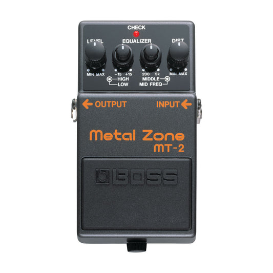 Boss MT-2 Metal Zone Distortion Pedal - Top View