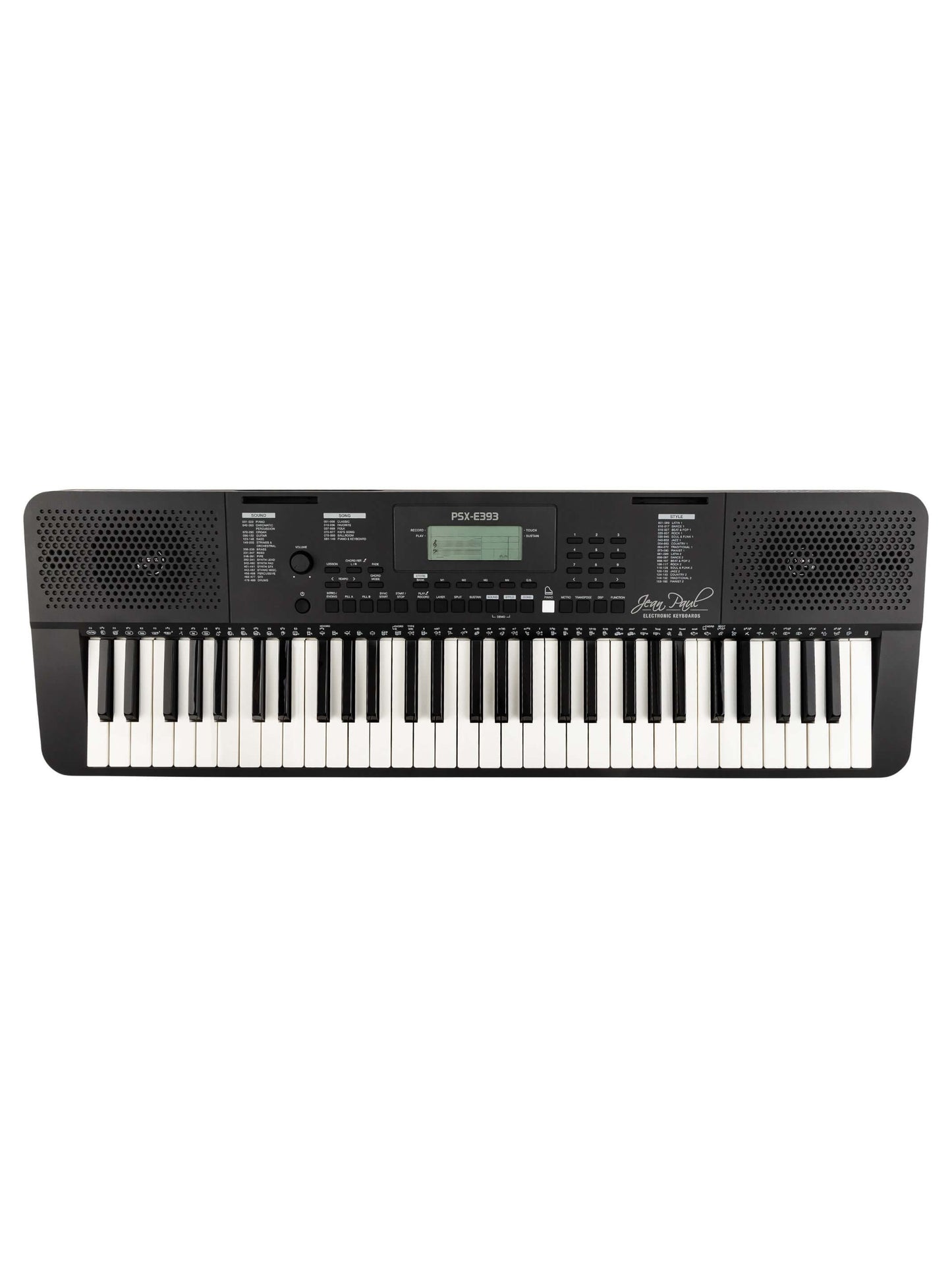 Teclado portátil Jean Paul PSX-E393 con adaptador/Bluetooth/soporte incluido