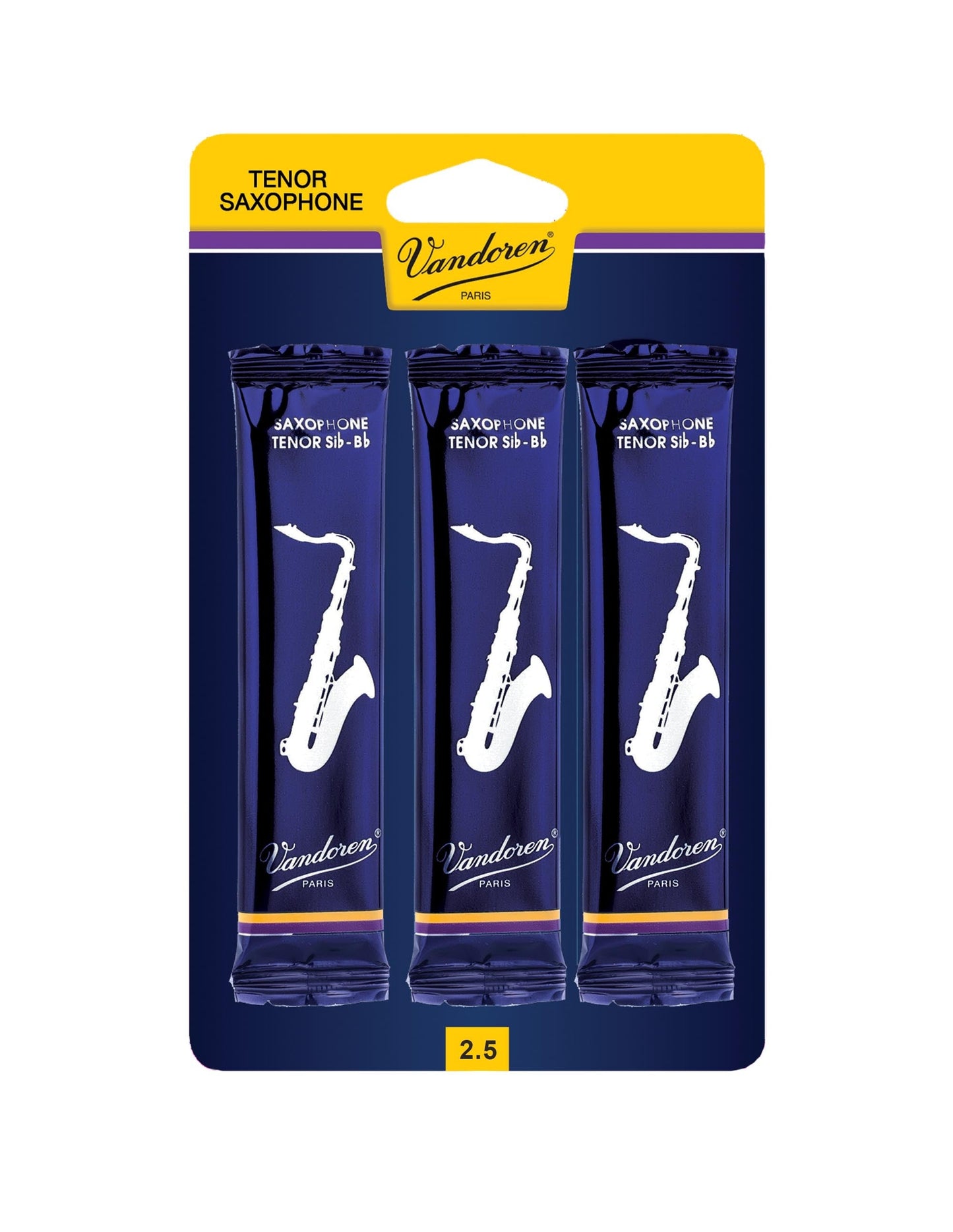 Vandoren SR222/3 Traditional Tenor Saxophone Reeds - 2.0 (3-pack)