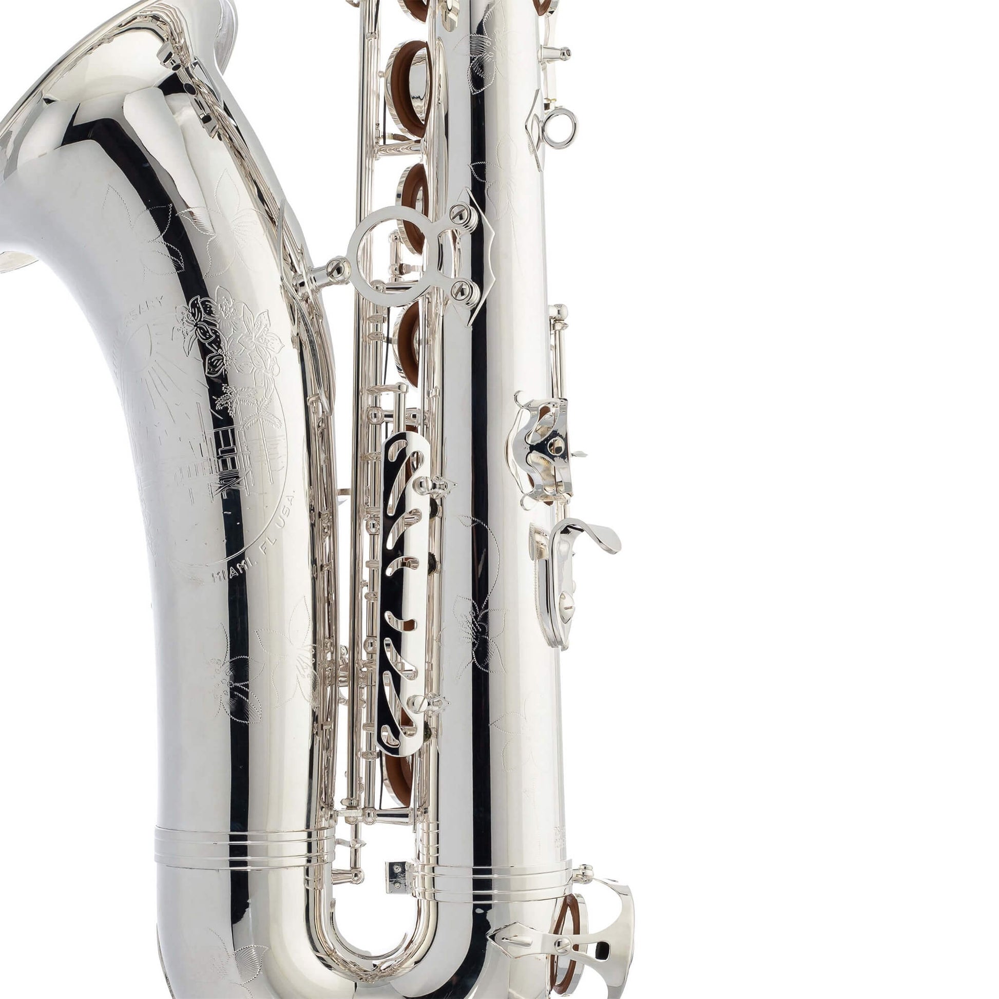 TS-860S Tenor Saxophone Silver-Plated Bell and Engraving View 1#finish_silver