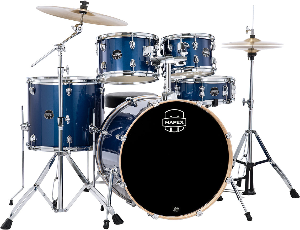 Mapex Venus 5-piece Rock Complete Drum Set - Blue Sky Sparkle (New)