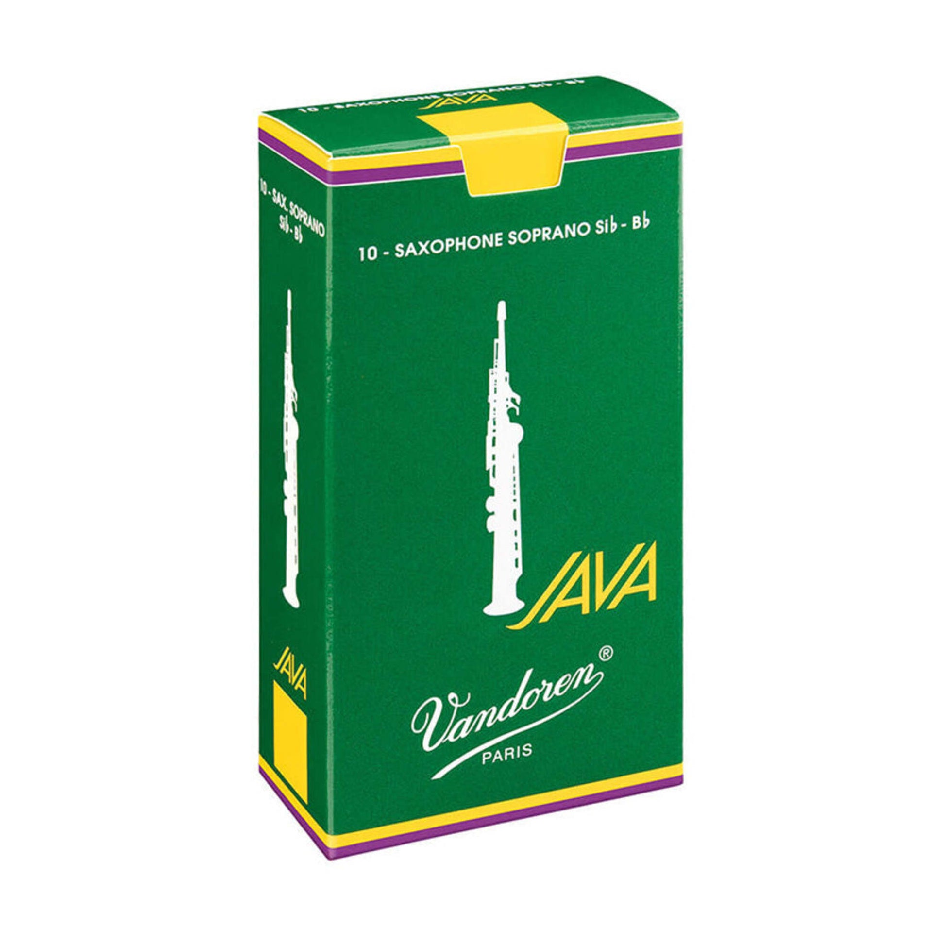Vandoren JAVA Green Soprano Saxophone Reeds Box of 10