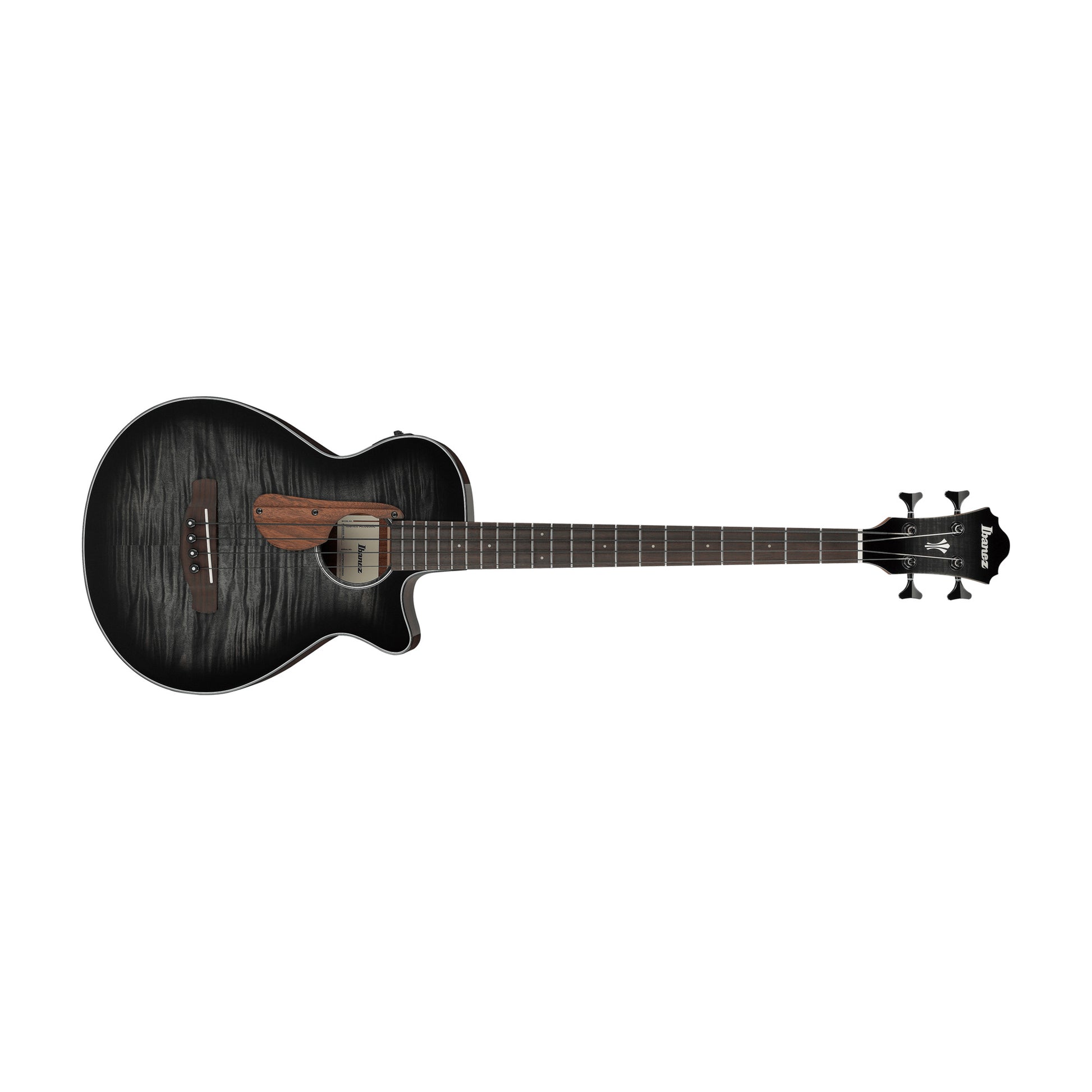 Ibanez AEGB25E Acoustic-Electric Bass Guitar Transparent Black Burst