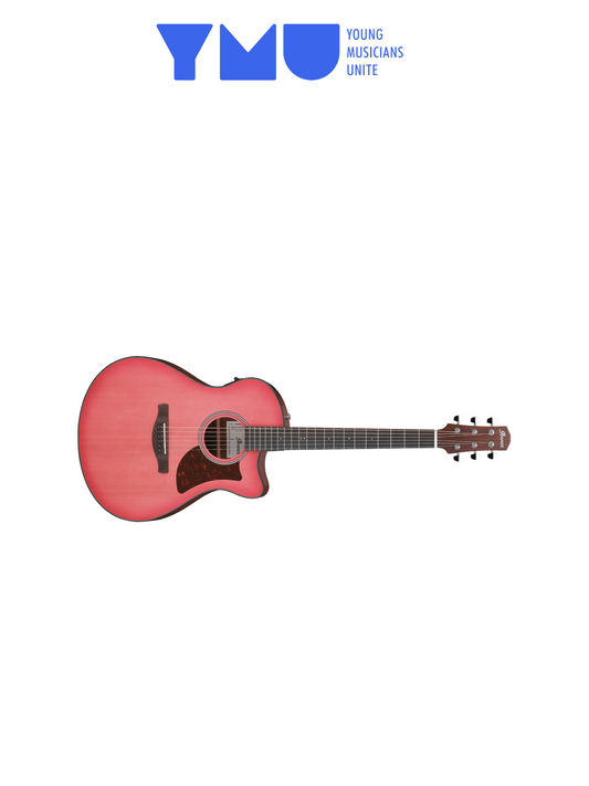 Ibanez AAM50CE Advanced Acoustic Auditorium Acoustic-Electric Guitar - Coral Red Burst
