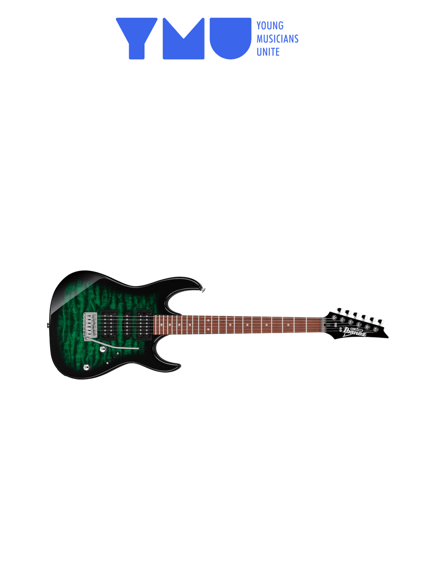Ibanez Gio GRX70QA  - Transparent Emerald Burst for YMU