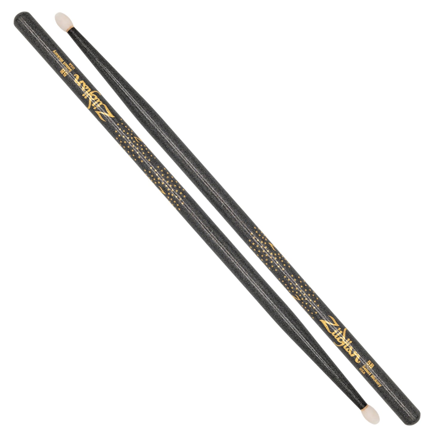 Zildjian Z Custom 5B Drumsticks Nylon Tip Black Chroma