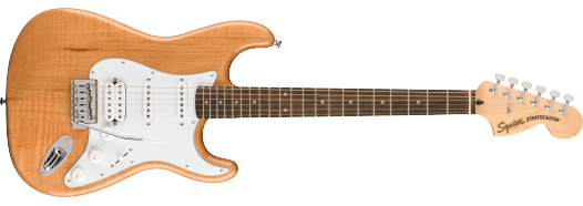 Squier FSR Affinity Series Stratocaster HSS, Laurel Fingerboard, White Pickguard, Natural