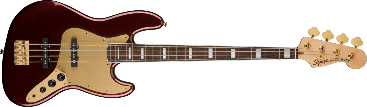 SQUIER 40TH ANNIVERSARY JAZZ BASS, GOLD EDITION