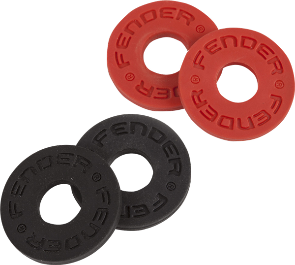 Fender Strap Blocks 4-Pack, Black (2) and Red (2)