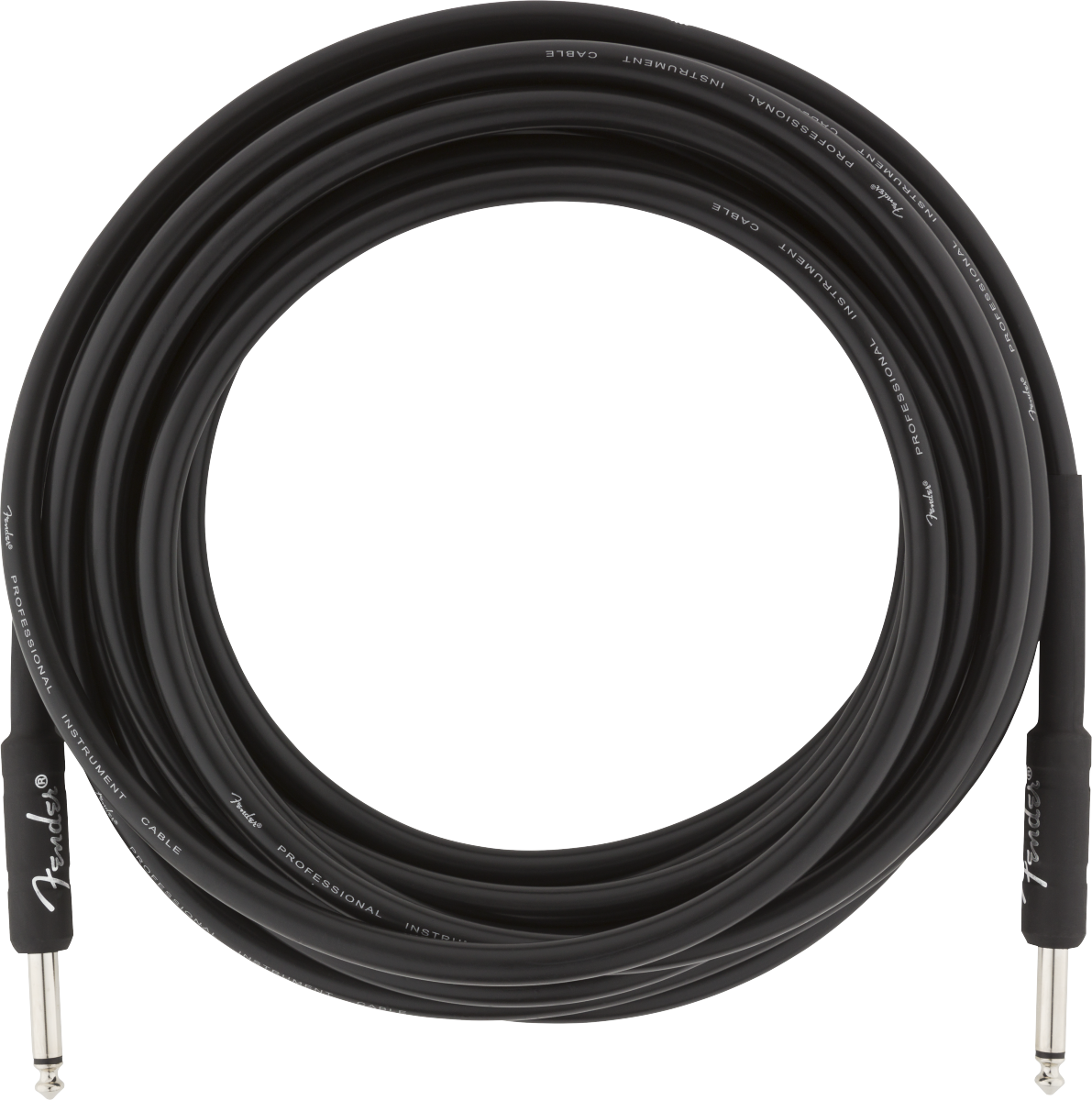 Fender Professional Series Instrument Cable, Straight/Straight, 18.6', Black