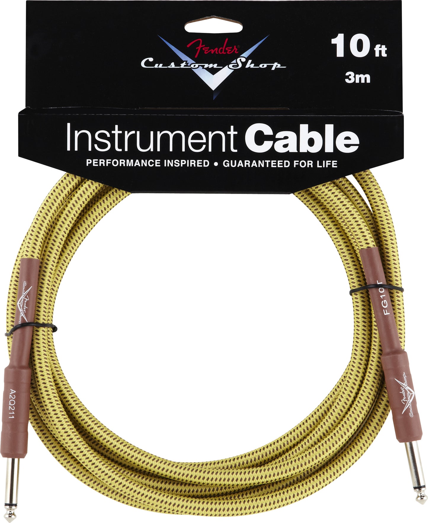 Fender® Custom Shop Performance Series Cable, 10', Tweed