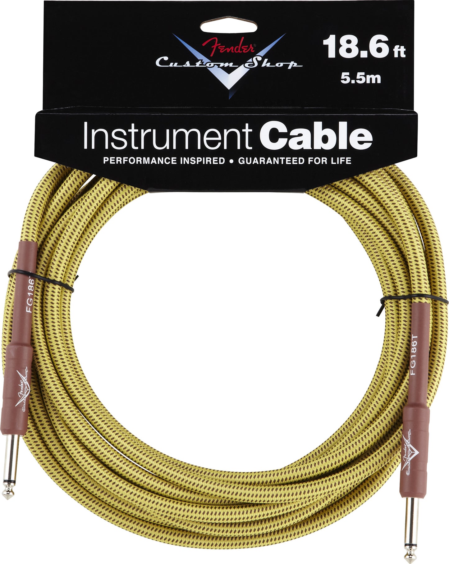 Fender® Custom Shop Performance Series Cable, 18.6', Tweed