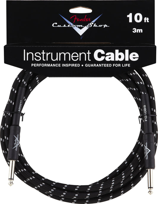 Fender® Custom Shop Performance Series Cable Angeled connector, 10', Black