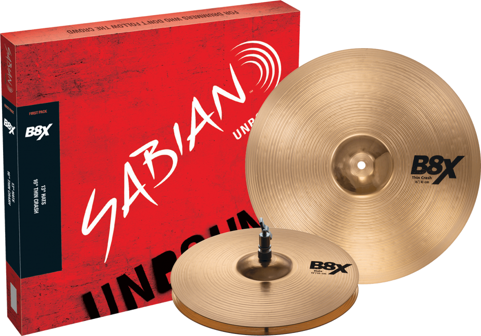 Sabian B8X First Cymbal Set - 13/16 inch