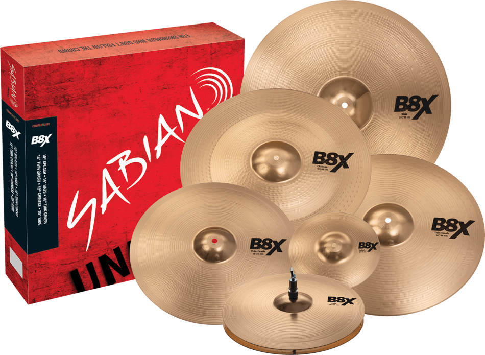 Sabian B8X Complete Cymbal Set - 10/14/16/18/18/20 inch