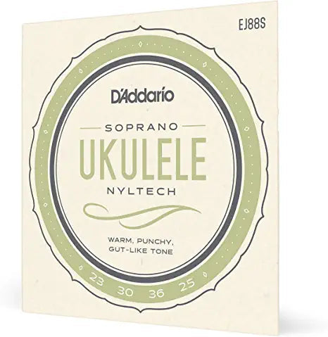 D'Addario EJ88S Nyltech Natural Nylon Soprano Ukulele Strings