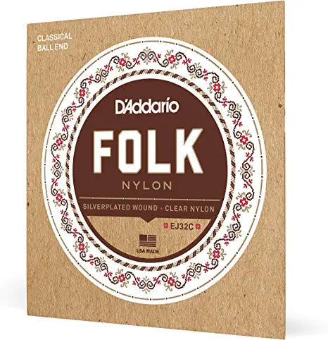 D'Addario Guitar Strings - Folk Nylon Guitar Strings - EJ32C