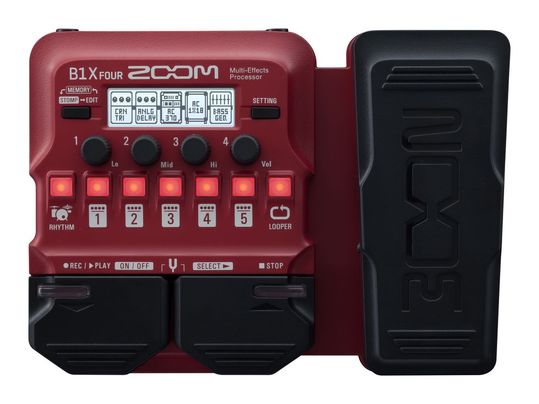Zoom B1X FOUR Bass Multi-effects Processor with Expression Pedal