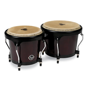 Latin Percussion Aspire Oak Wood Bongos - Dark Wood