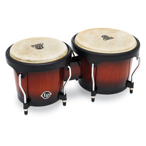 Latin Percussion Aspire Wood Bongos - Vintage Starburst with Black Hardware