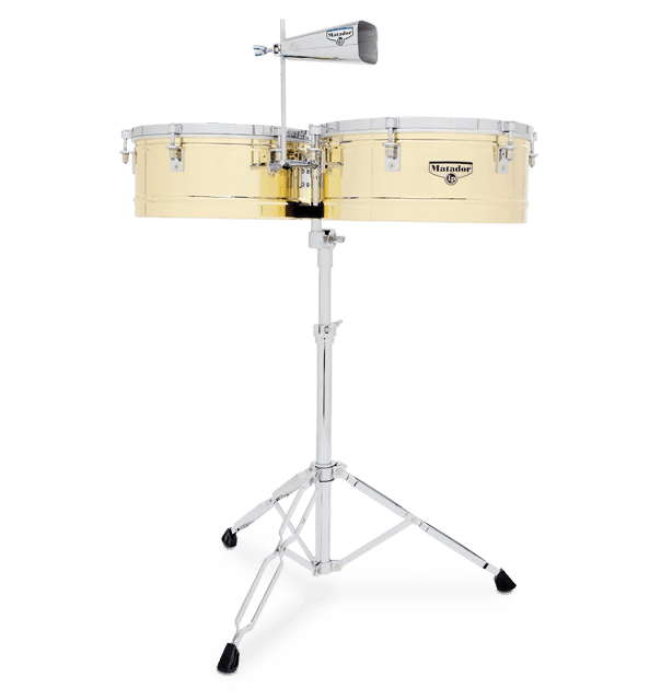 Latin Percussion Matador 14-/15-inch Timbales - Brass