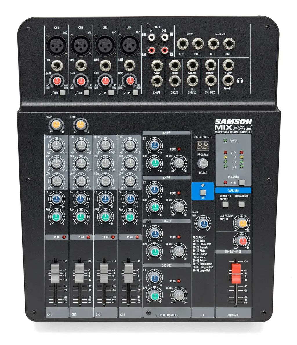 Samson MixPad MXP124FX Mixer with USB & Effects