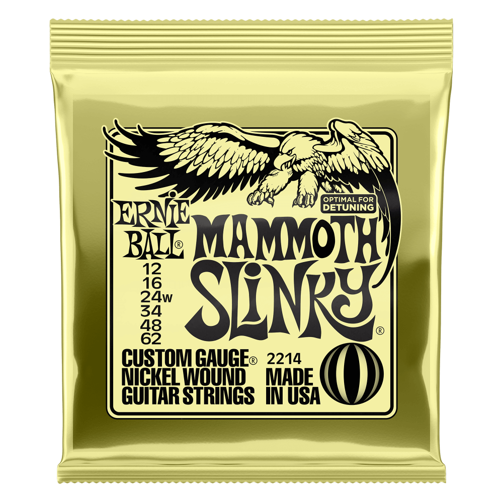 Ernie Ball 2214 Slinky Nickel Wound Electric Guitar Strings - .012-.062 Mammoth Slinky