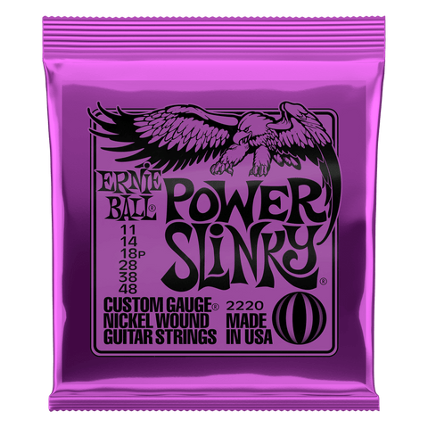 Ernie Ball 2220 Power Slinky Nickel Wound Electric Guitar Strings - .011-.048